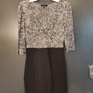 Express gray and black dress